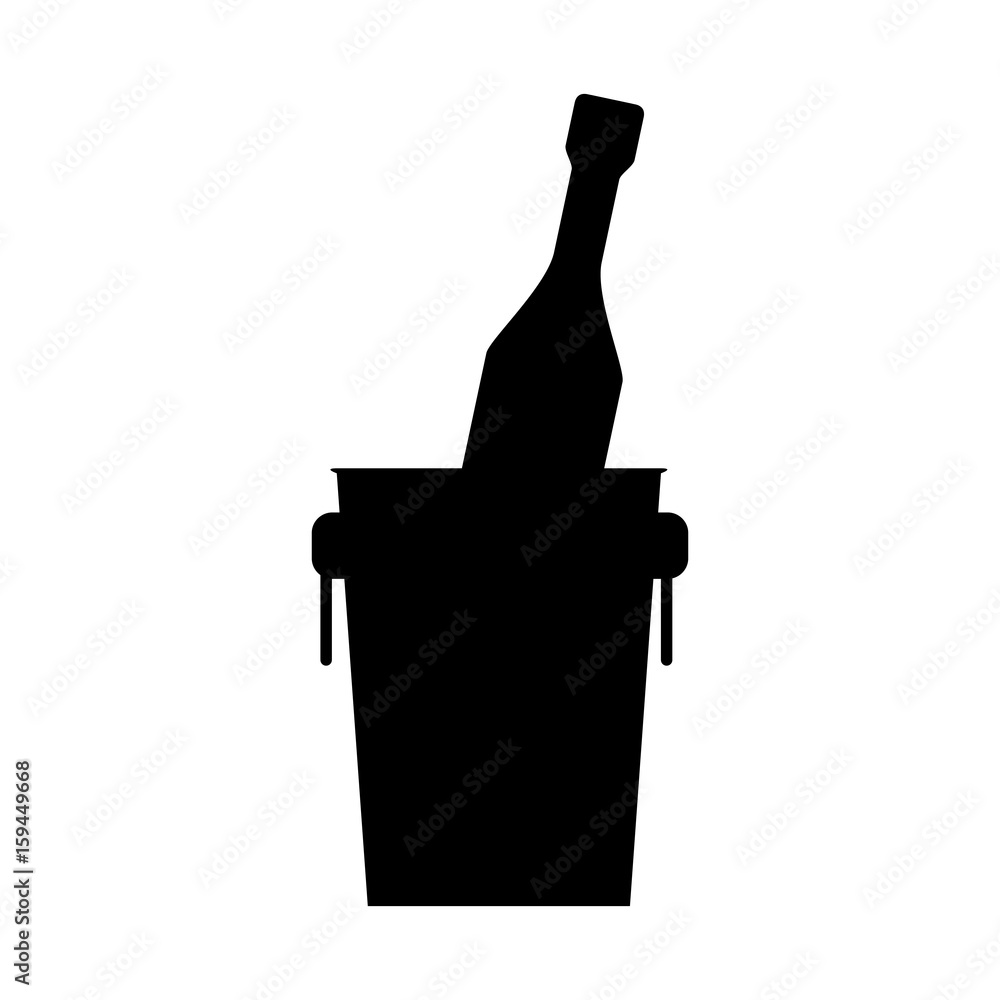 wine bottle cooler icon vector illustration graphic design wine bottle cooler icon vector illustration graphic design