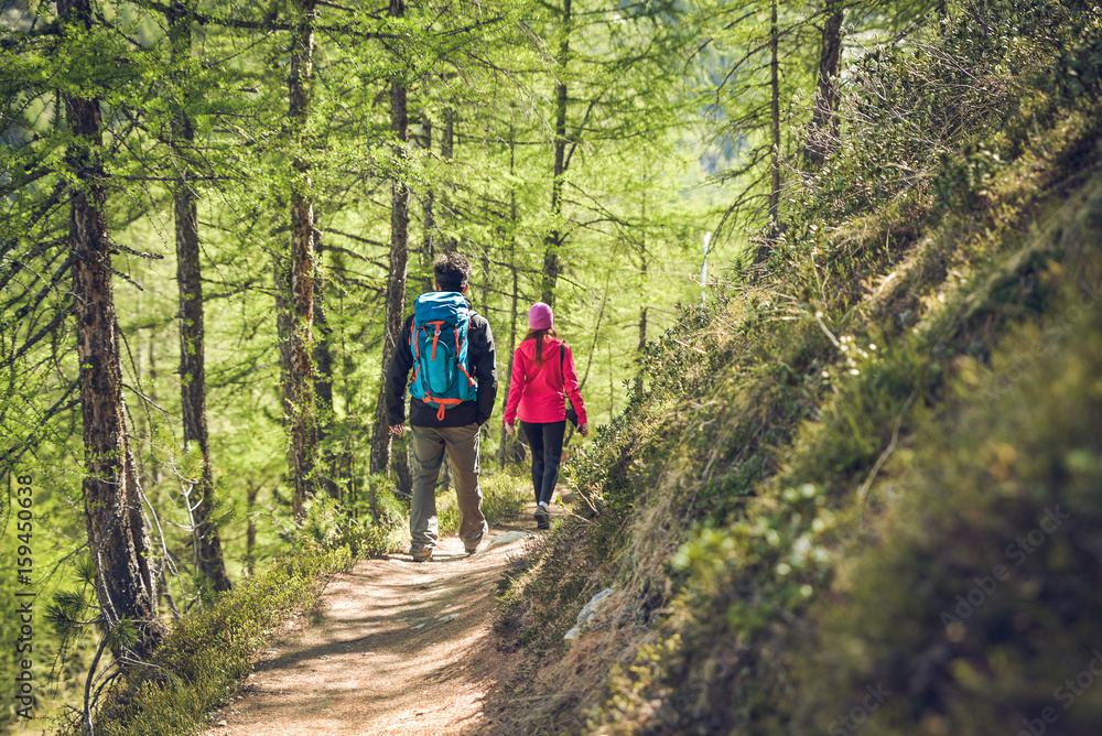 Hiking in the beautiful Alps, near Matterhorn and Zermatt, Switzerland, Europe 2017