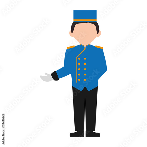 bell booy hotel icon vector illustration graphic design