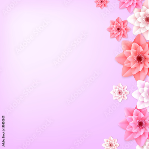 Paper flower. Background. Vector illustration © artabramova