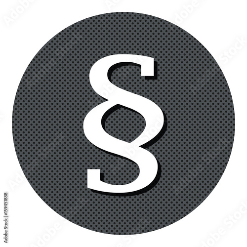 Paragraph - Gepunkteter Button mit Symbol und Schatten