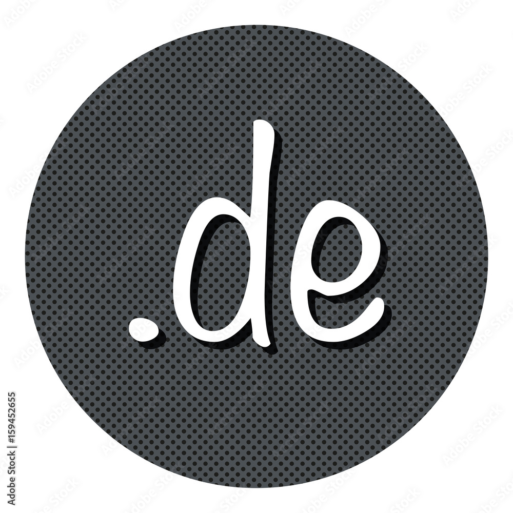 .de URL - Gepunkteter Button mit Symbol und Schatten .de URL - Gepunkteter Button mit Symbol und Schatten