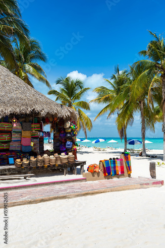 Blick auf den Playa Norte in Isla Mujeres, Yukatan, Mexiko