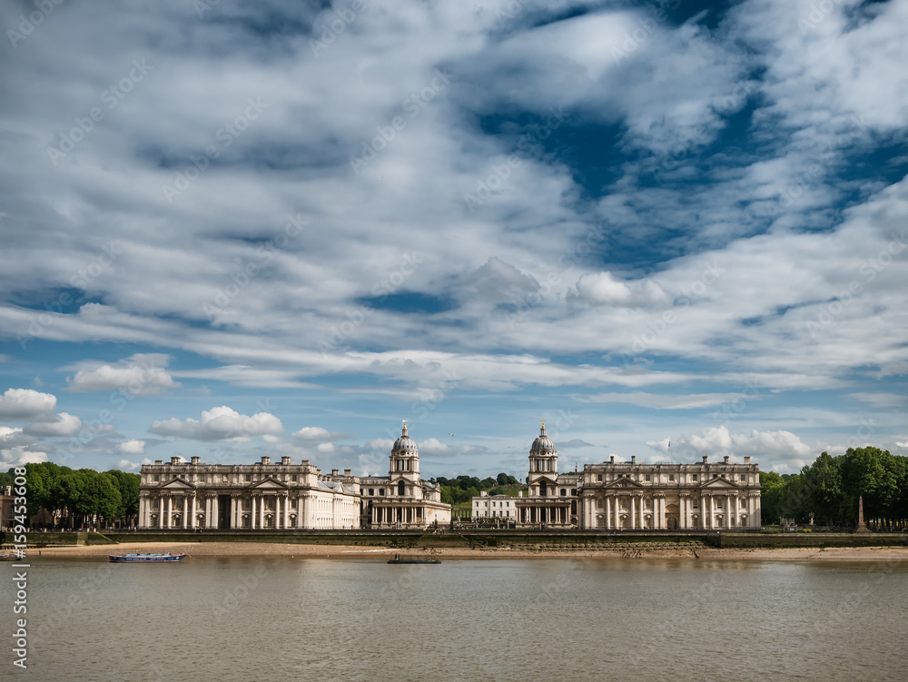 Old Royal Naval College in Greenwich Village, London