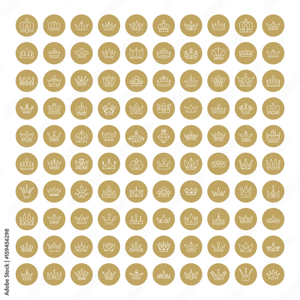 Crown icon. Royal throne leader symbol. Colored circle buttons with flat web icon Crown icon. Royal throne leader symbol. Colored circle buttons with flat web icon