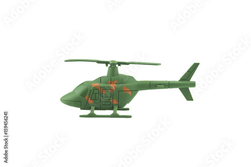 Military helicopter isolated on white background