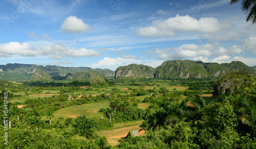 Canvas Print View on the Vinales valley in which the tobacco plant from which he is produced