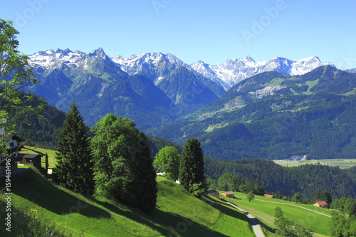 Rätikon Gebirge vom Ludescher Berg