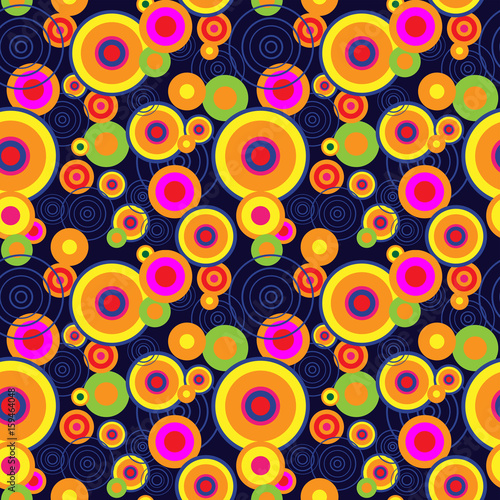 Seamless abstract pattern with different concentric circles