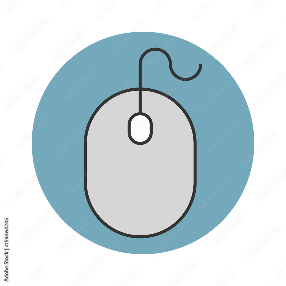 Computer mouse flat line icon Computer mouse flat line icon