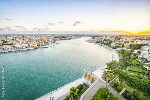 Bild auf Leinwand Aerial panorama of Brindisi, Puglia, Italy