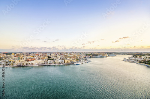 Aerial panorama of Brindisi, Puglia, Italy