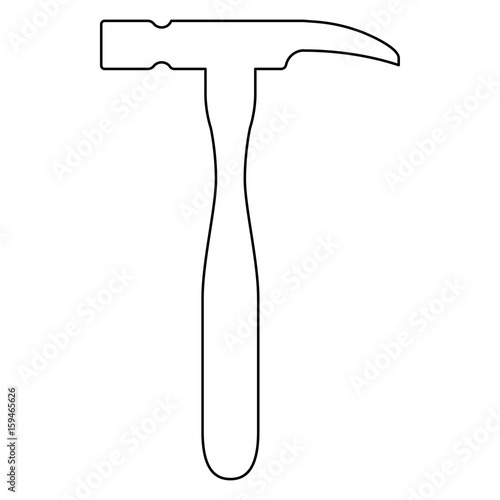 Hammer   the black color icon .