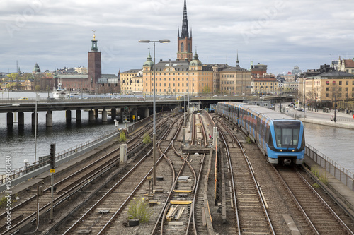 Local Train on Central Bridge; Stockholm