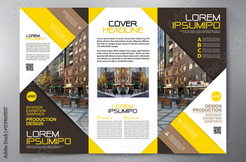 Brochure 3 fold flyer design a4 template.