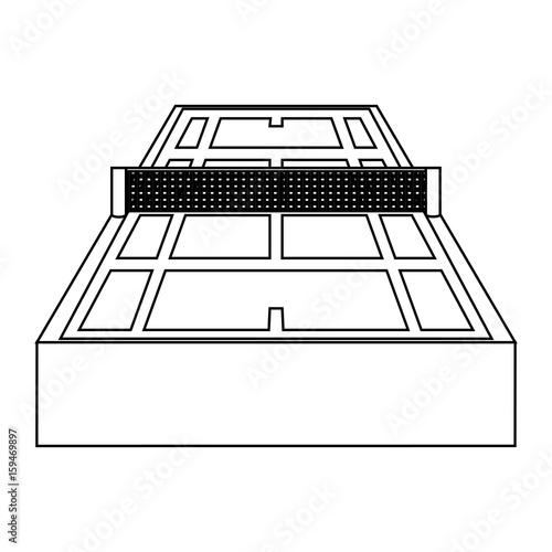 Tennis court field icon vector illustration graphic design