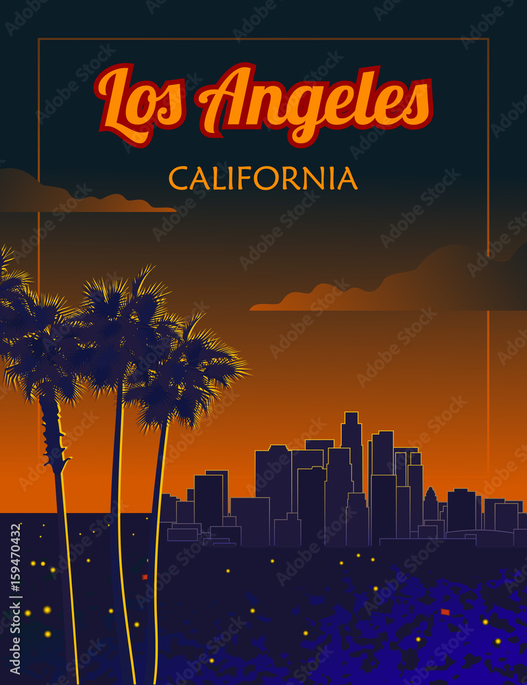Naklejka premium Loa Angeles California