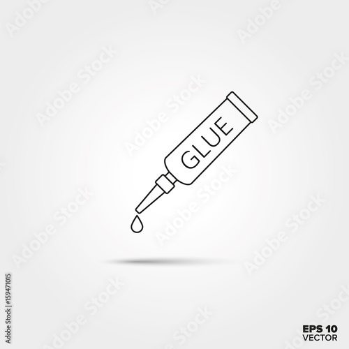 Glue tube Line Icon