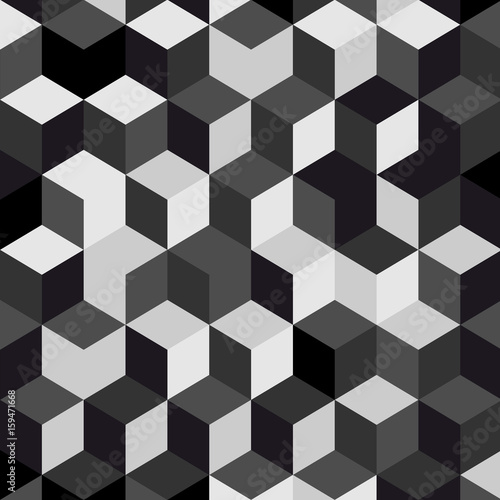 Abstract geometric background, illustration of cubic shapes
