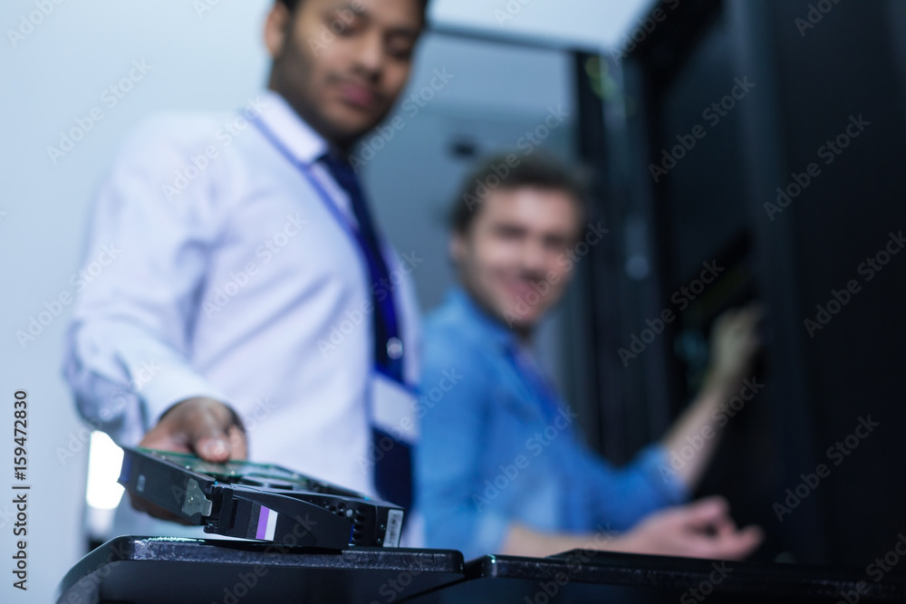 Selective focus of a modern rack server Selective focus of a modern rack server