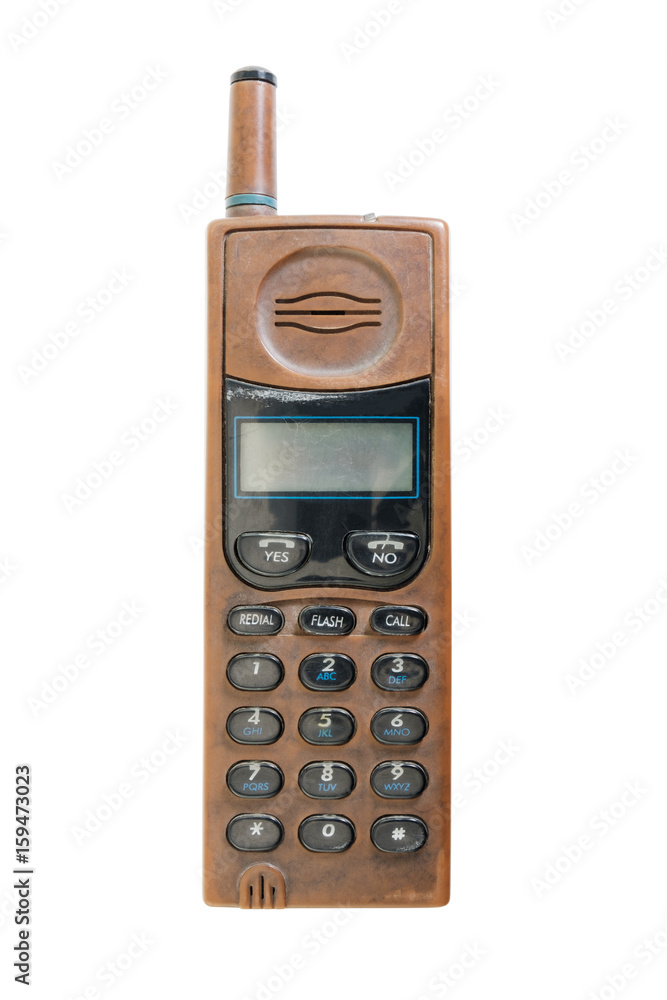 Landline phone / Landline phone, old telephone on white background. Landline phone / Landline phone, old telephone on white background.