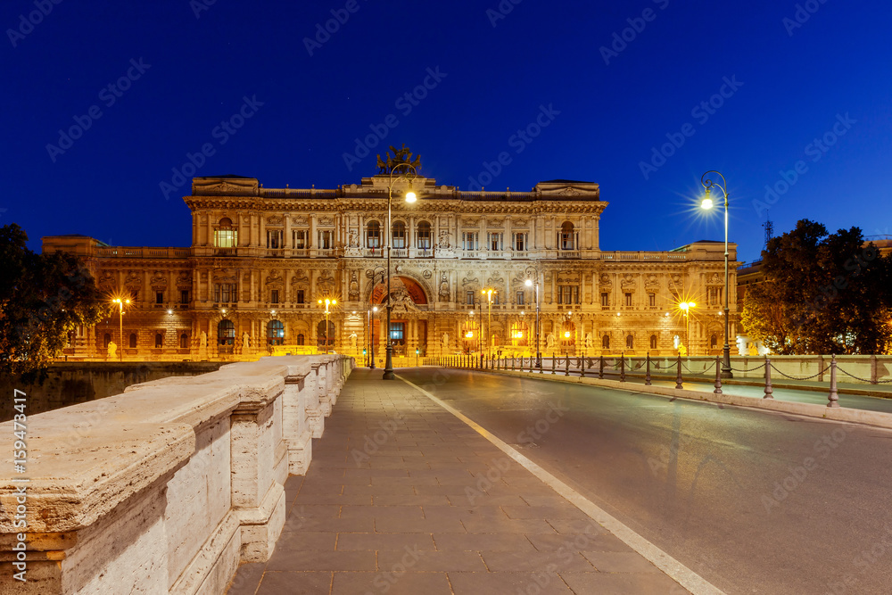 Rome. Palace of Justice and Umberto Bridge.