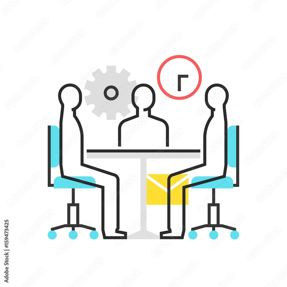 Color box icon, meeting concept illustration, icon Color box icon, meeting concept illustration, icon