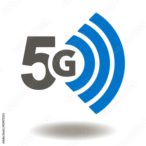 5G Vector Icon. 5th Generation Wireless Internet Network Connection Information Technology Illustration. Mobile devices telecommunication business web networking.
