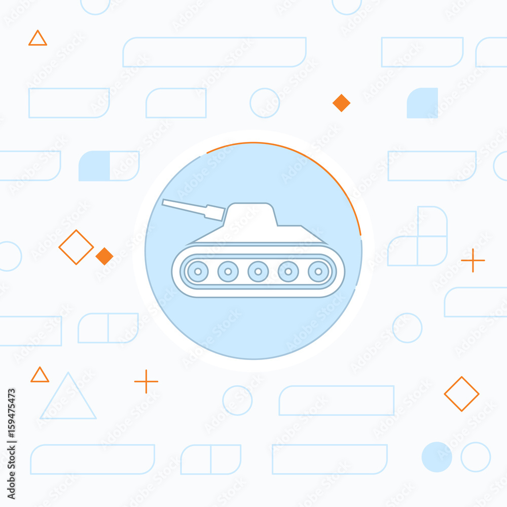 Tank vector flat icon Tank vector flat icon