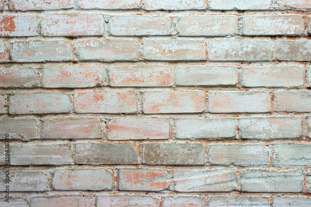 Light misty brick wall, background, texture