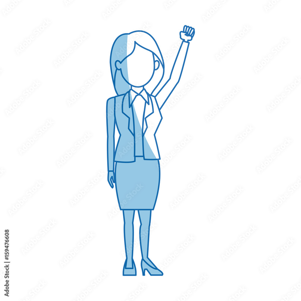 female political candidate election character vector illustration