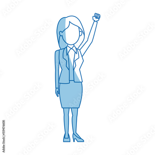 female political candidate election character vector illustration