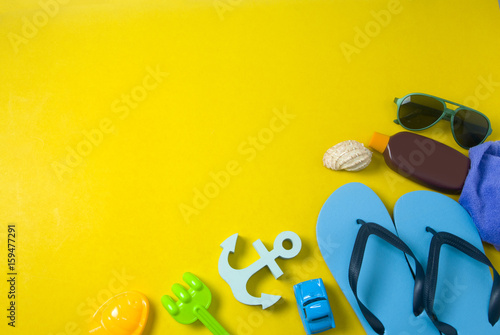 summer prop object on yellow ground