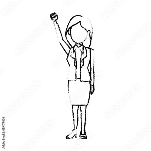 female political candidate election character vector illustration