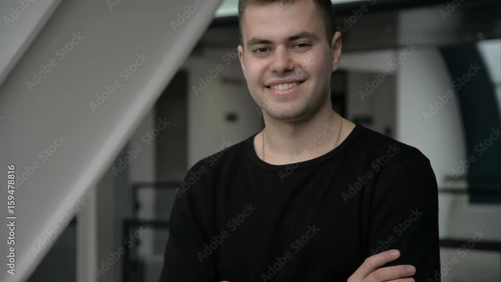Portrait of smiling young building Portrait of smiling young building