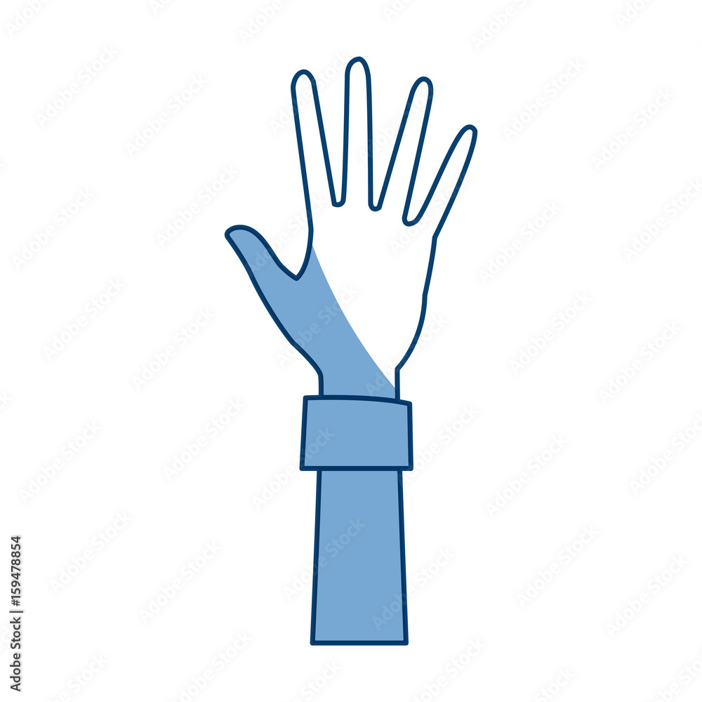 cartoon one hand palm shows five fingers vector illustration cartoon one hand palm shows five fingers vector illustration