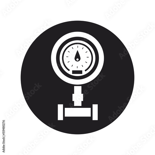 Sanitary equipment. Water meter with pipeline. Vector illustration on white background