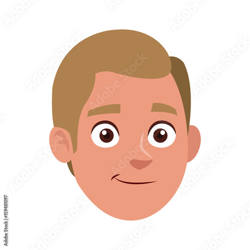 man character face avatar portrait vector illustration