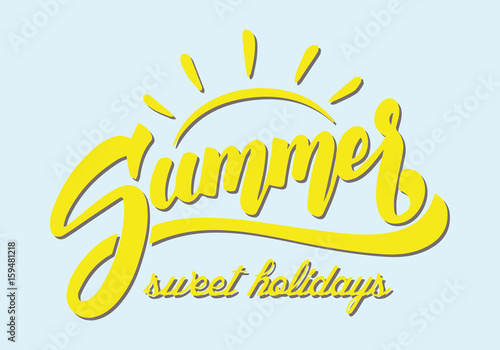 Sweet holidays. Summer label.