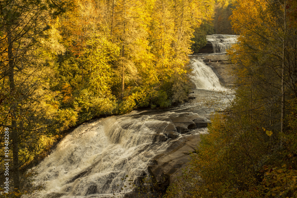 Fototapeta premium mountain waterfalls in the autumn
