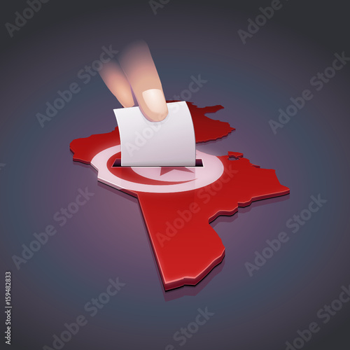 Élection en Tunisie (fond sombre)