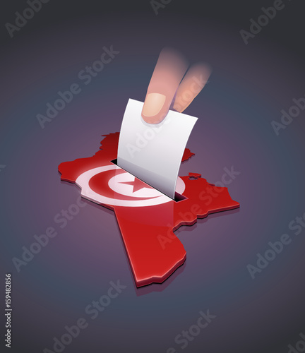 Élection en Tunisie (fond sombre)
