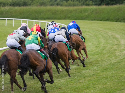 Galloping race horses