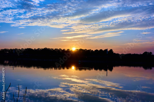 lake sunset landscape © EwaStudio