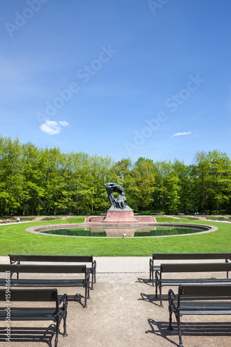 Lazienki Park and Chopin Statue in Warsaw, Poland