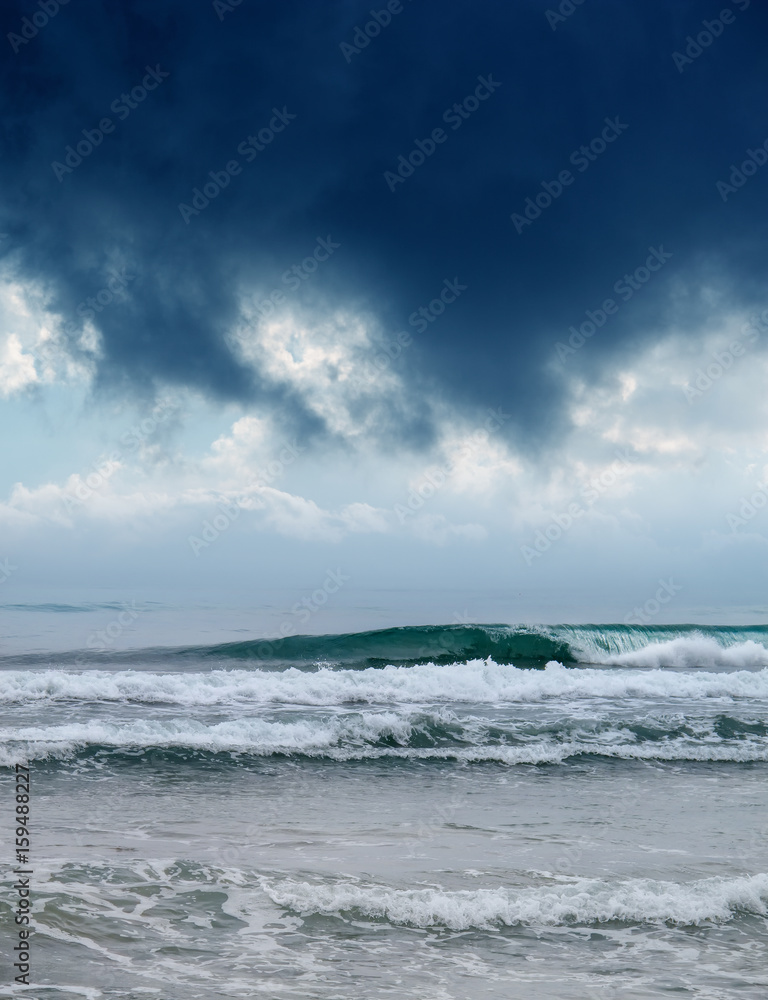stormy day on beach