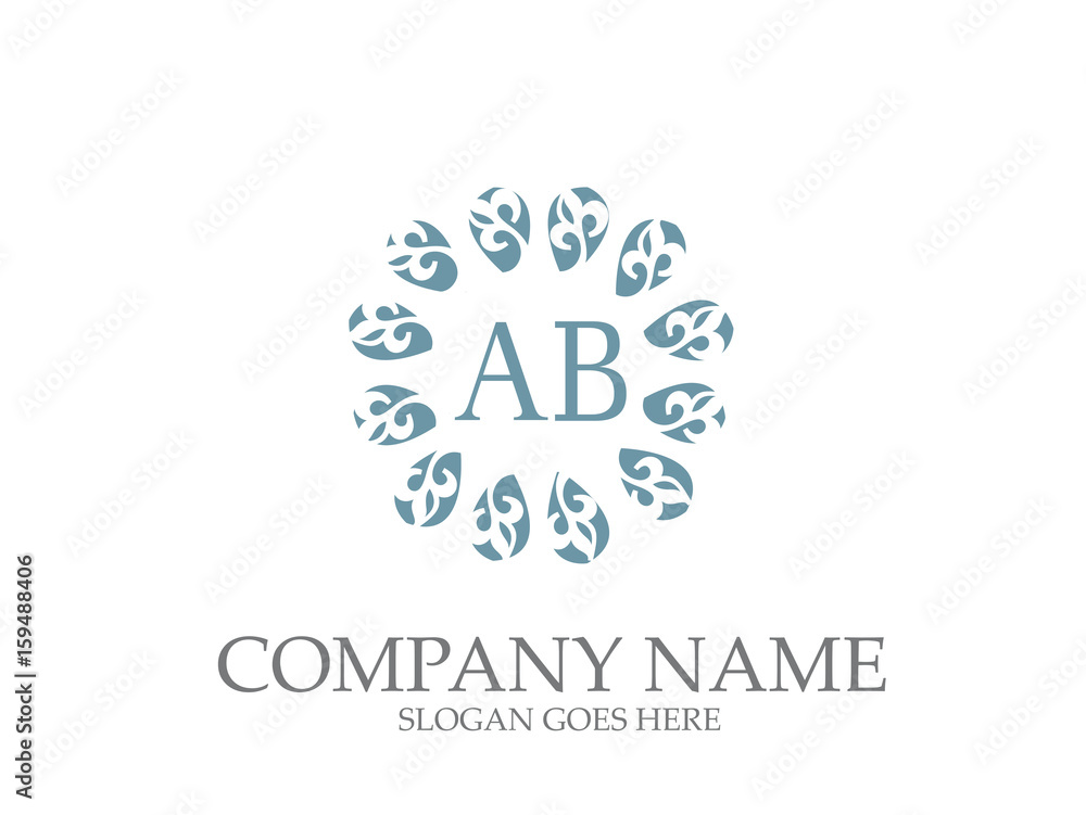 Abstract AB Letter Monogram Elegant Logo Design Abstract AB Letter Monogram Elegant Logo Design