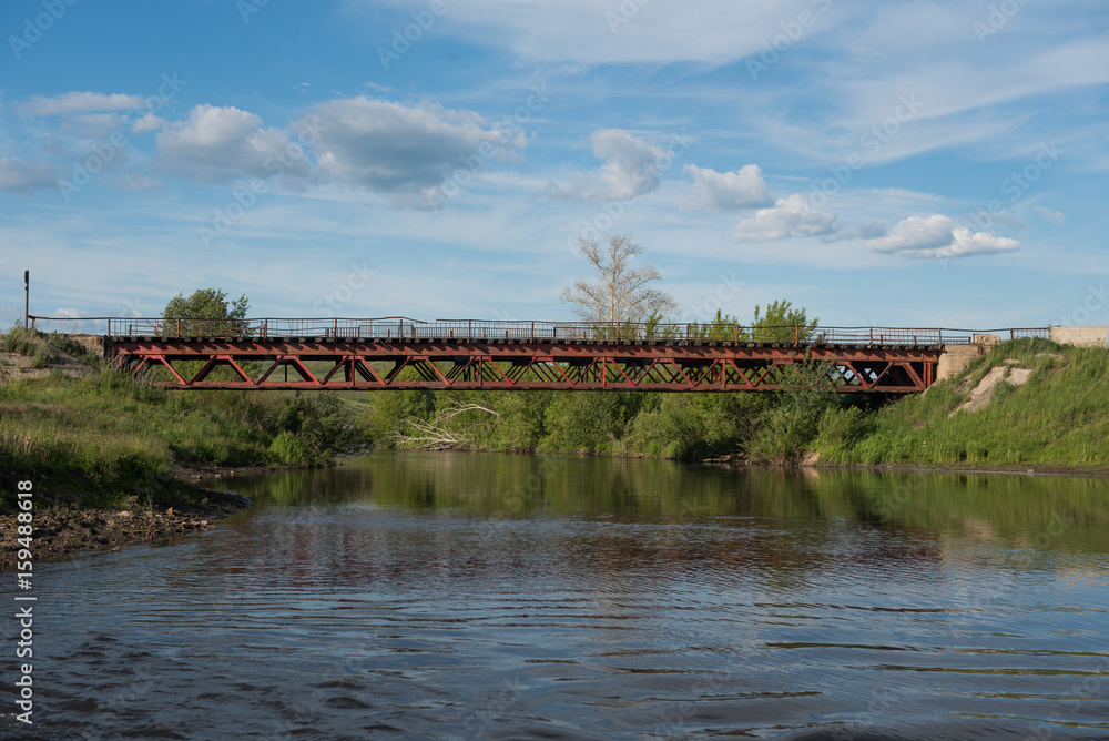 Old metal bridge over river Sok in Samarskaya oblast Old metal bridge over river Sok in Samarskaya oblast