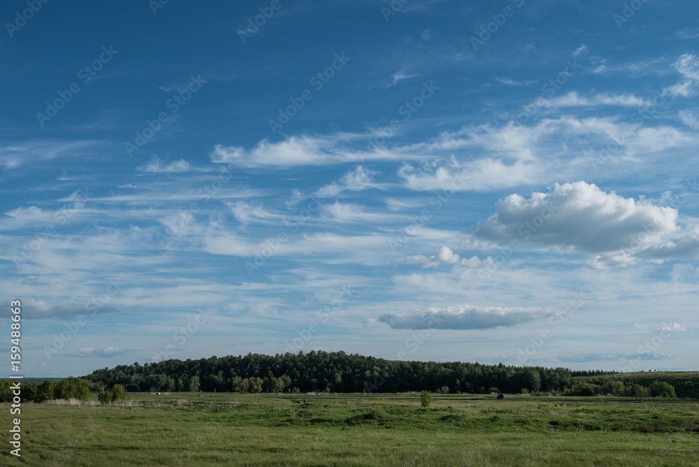 Beautiful blue cloudy sky