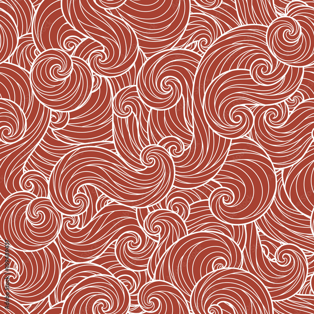Seamless abstract hand-drawn waves pattern Seamless abstract hand-drawn waves pattern